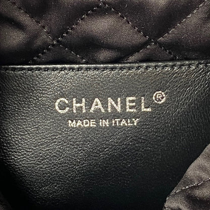 CC 24S Hobo 22 Bag 20cm Black Aged Lambskin