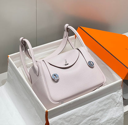 HM LINDY 30 BAG SOFT PINK TAURILLON CLEMENCE LEATHER