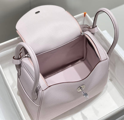 HM LINDY 30 BAG SOFT PINK TAURILLON CLEMENCE LEATHER