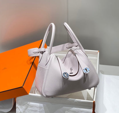 HM LINDY 30 BAG SOFT PINK TAURILLON CLEMENCE LEATHER