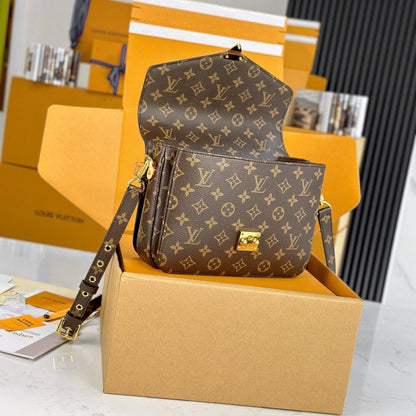 LV Pochette Metis Brown Monogram Reverse Canvas 204263