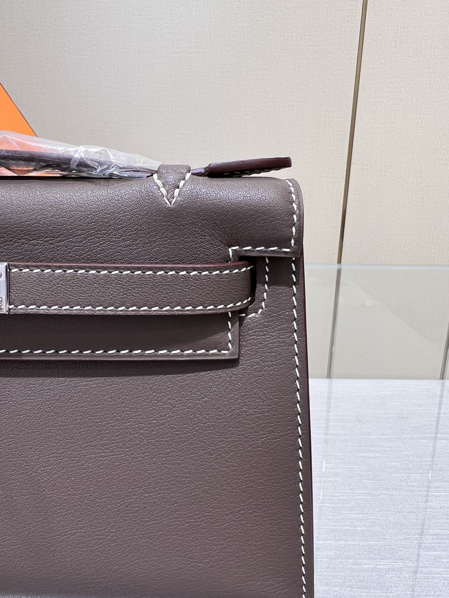 HM KELLY POCHETTE 22CM ETAN SWIFT SILVER HARDWARE