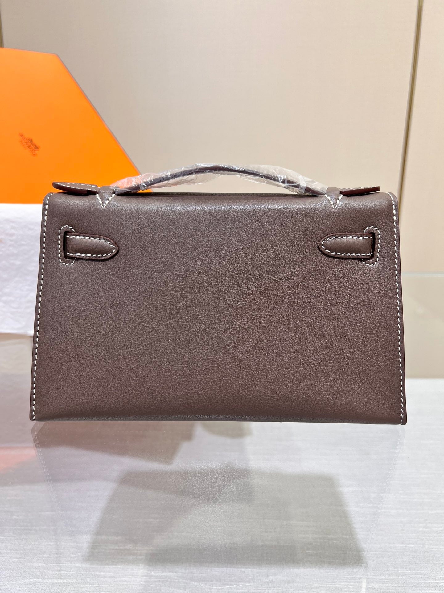 HM KELLY POCHETTE 22CM ETAN SWIFT SILVER HARDWARE