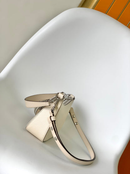 MARELLINI 19 WHITE EPI GRAINED LEATHER