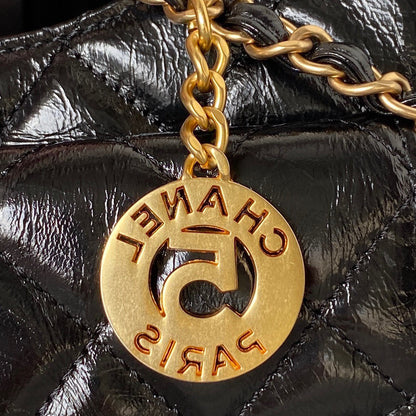 cc hobo bag 17 black oil wax leather