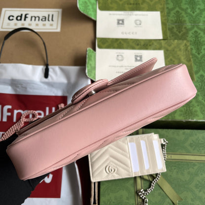 gg marmont 21cm all pink calfskin