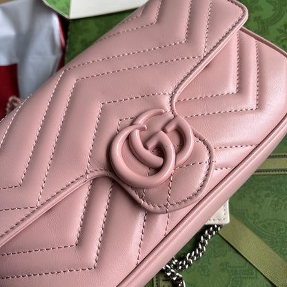 gg marmont 21cm all pink calfskin