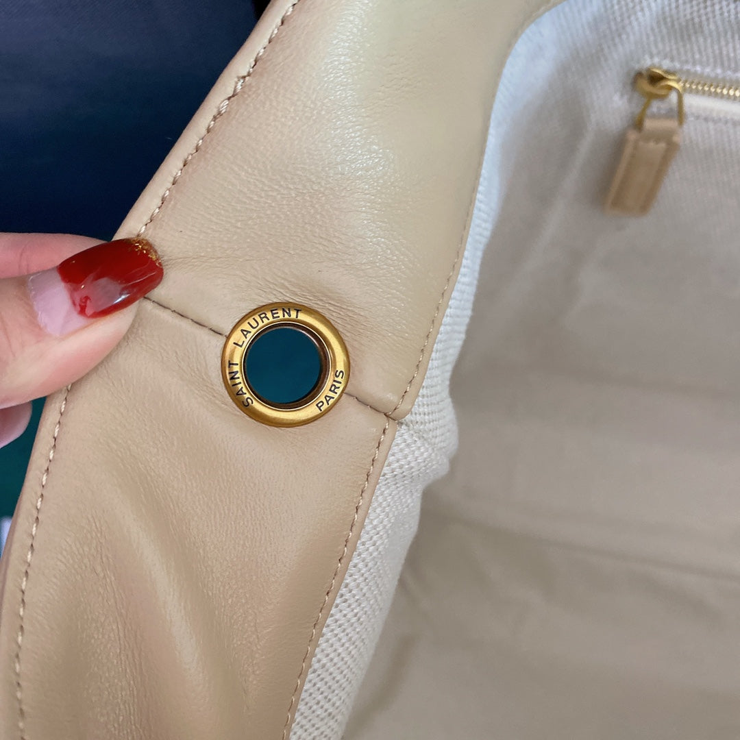 ICARE MAXI 58 SHOPPING BAG BEIGE QUILTED LAMBSKIN