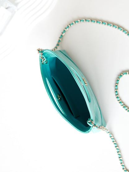 cc 24s31 nano shopping bag 17.5cm cloud blue lambskin gold hardware