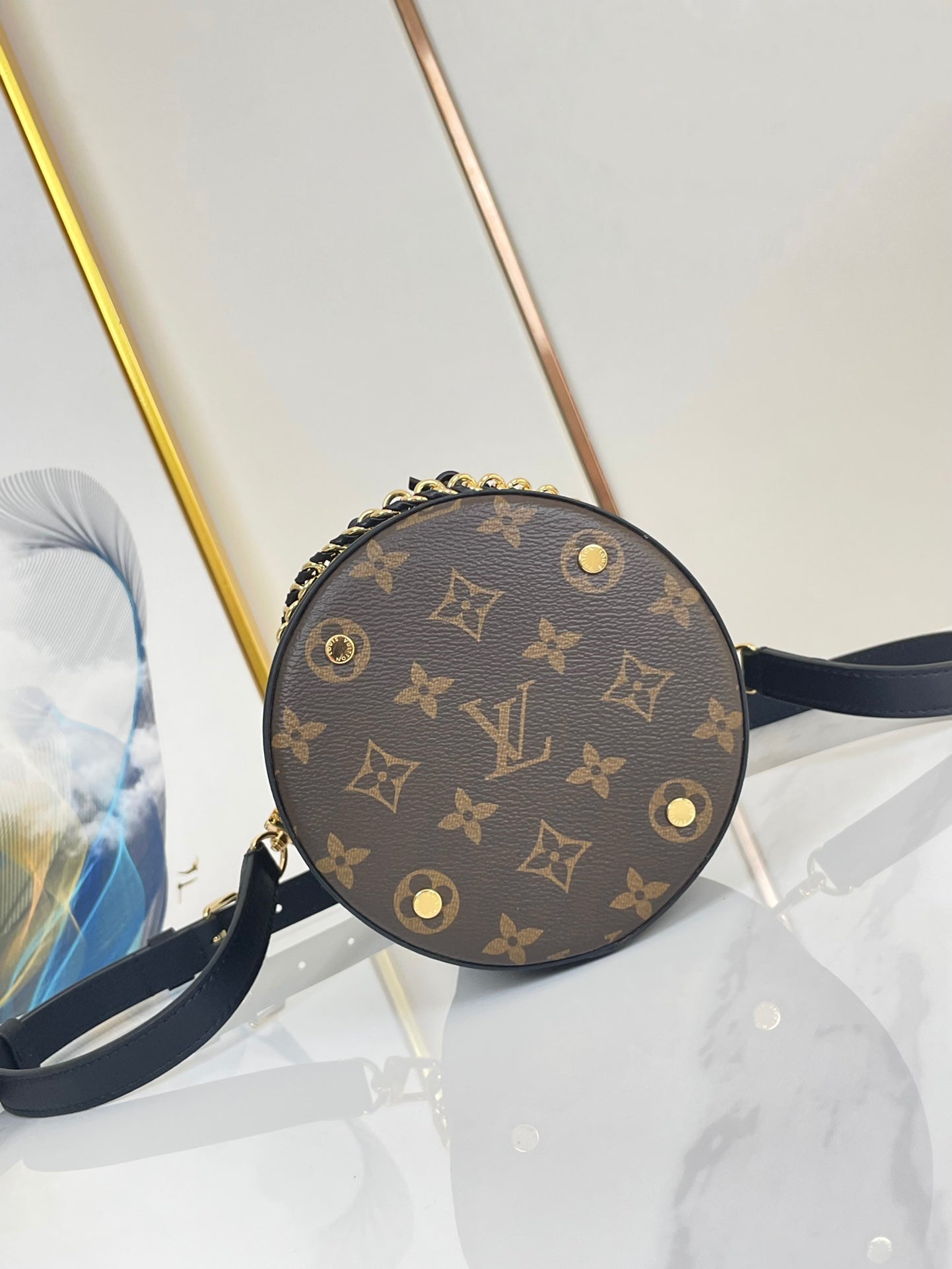 CANO¨¦ 20 IN BROWN MONOGRAM CANVAS GOLD HARDWARE