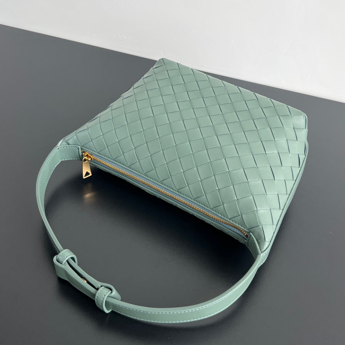 WALLACE 22 BAG BLUE GREEN CALFSKIN