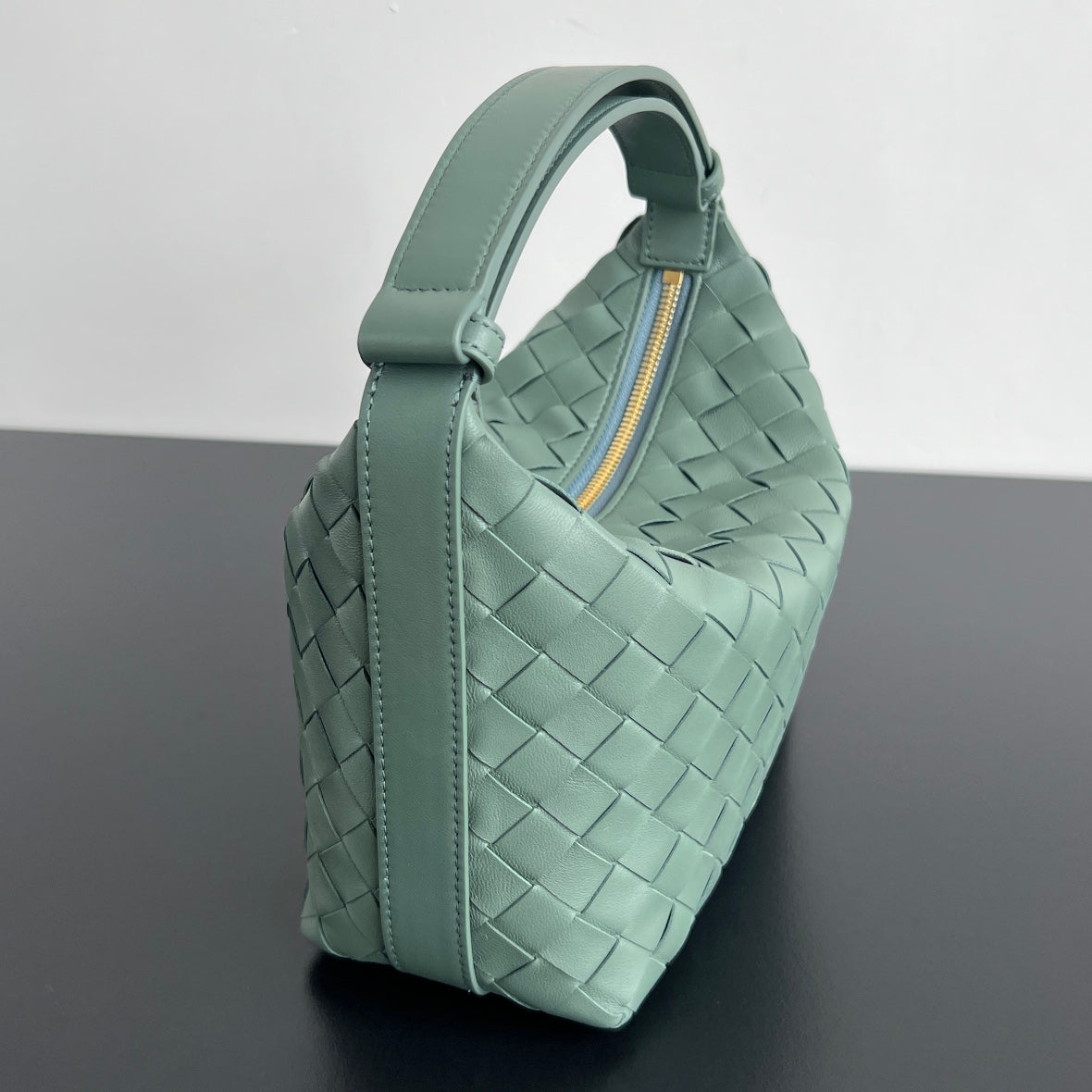 WALLACE 22 BAG BLUE GREEN CALFSKIN