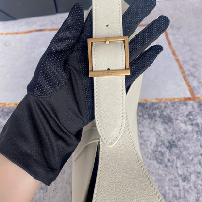 le 5a7 large 30cm white calfskin