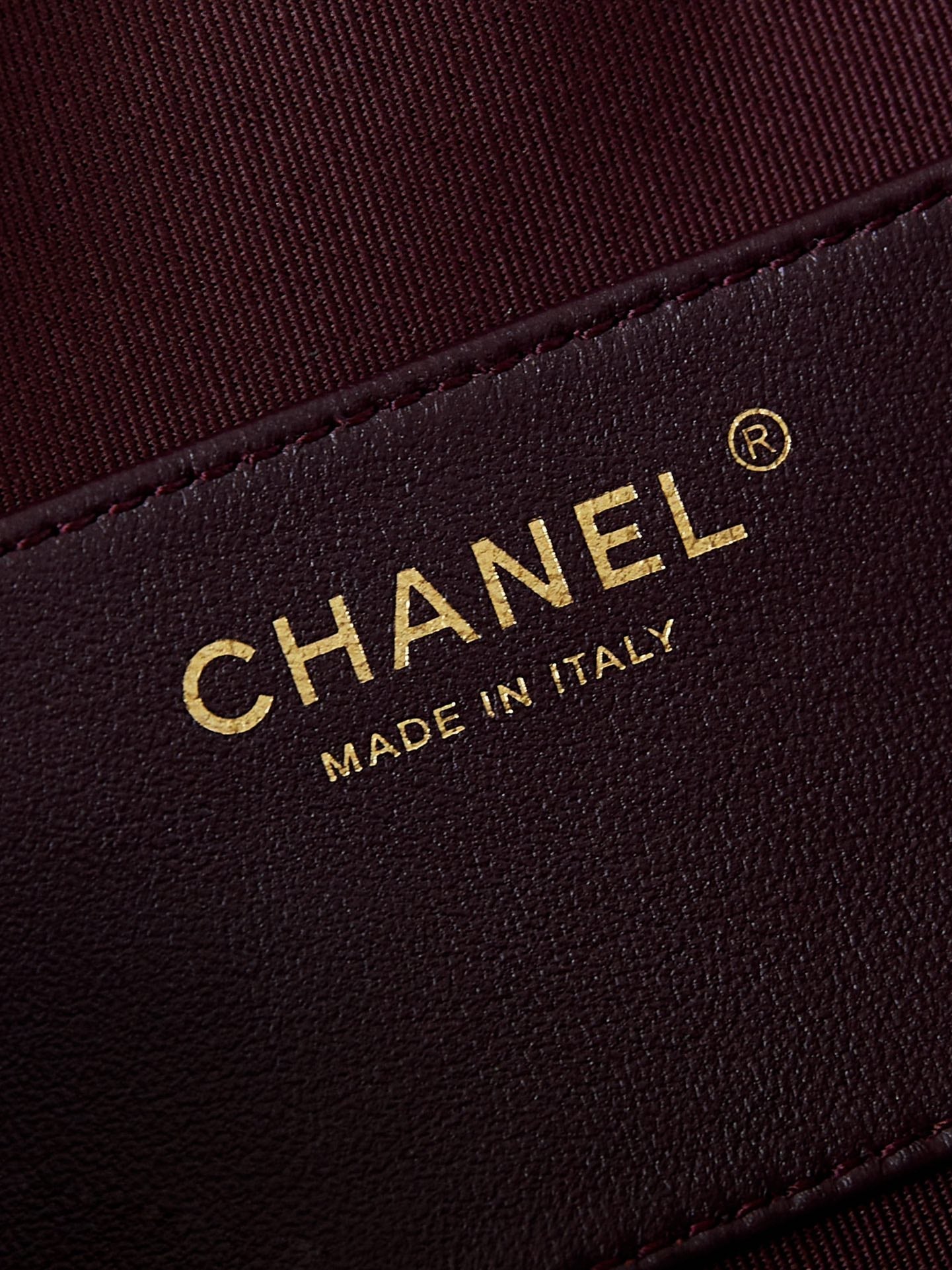 CC 24K Bowling Bag 25cm Burgundy Waxed Lambskin