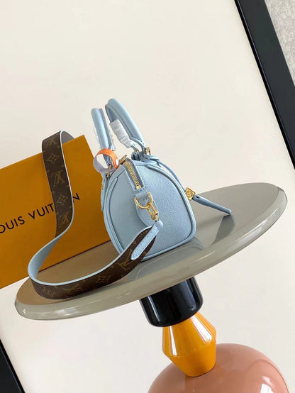 SPEEDY BANDOULI¨¨RE 18 IN BLUE HOUR CALFSKIN