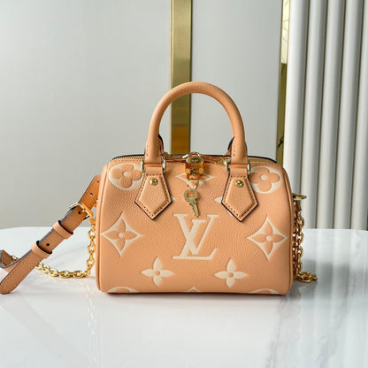 SPEEDY BANDOULI¨¨RE 20 IN ARIZONA CREAM MONOGRAM EMPREINTE LEATHER