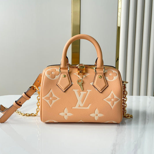 SPEEDY BANDOULI¨¨RE 20 IN ARIZONA CREAM MONOGRAM EMPREINTE LEATHER