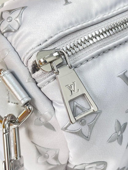 SPEEDY BANDOULI¨¨RE 25 IN GRADIENT SILVER MONOGRAM NYLON SILVER HARDWARE