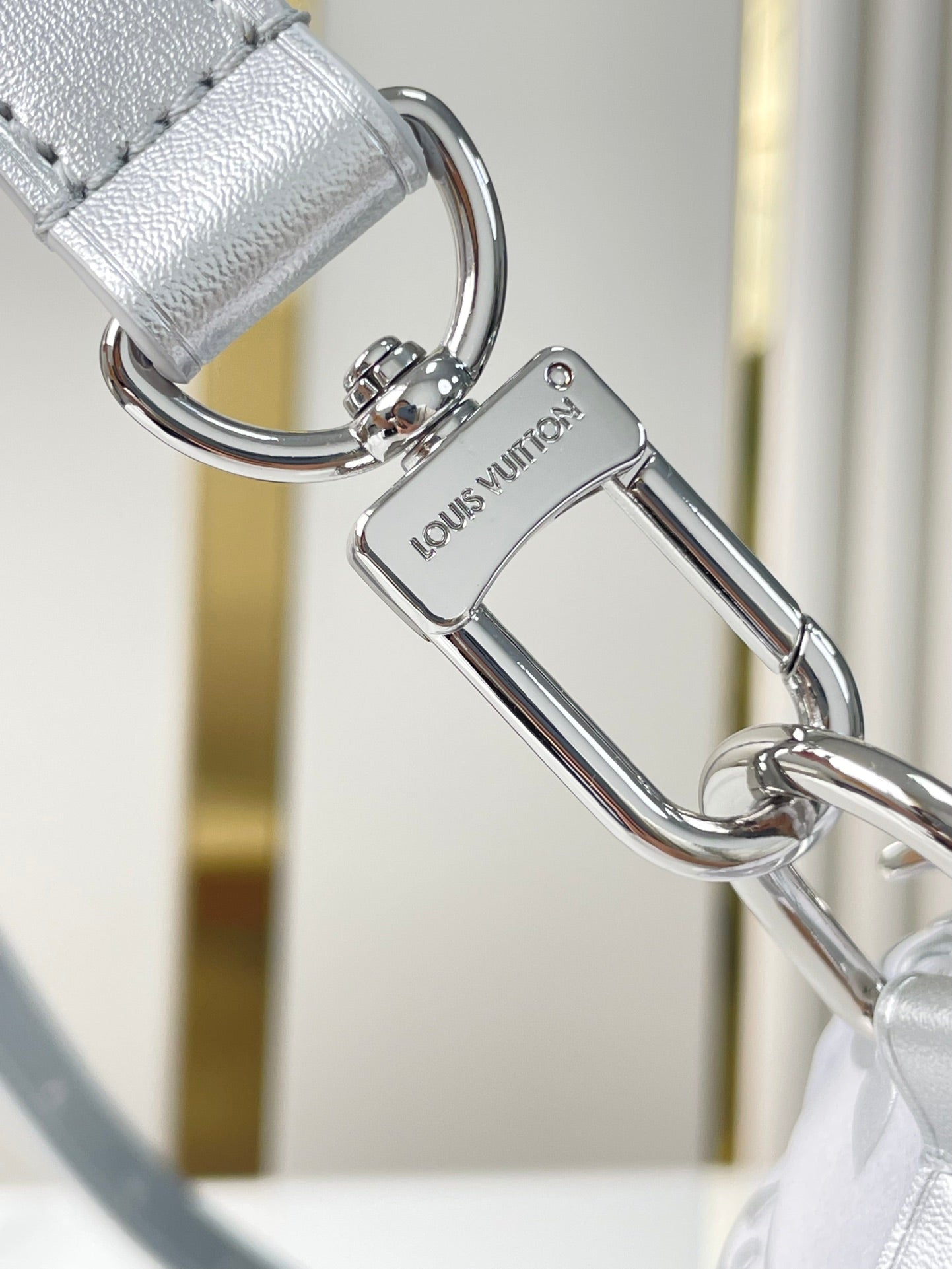 SPEEDY BANDOULI¨¨RE 25 IN GRADIENT SILVER MONOGRAM NYLON SILVER HARDWARE