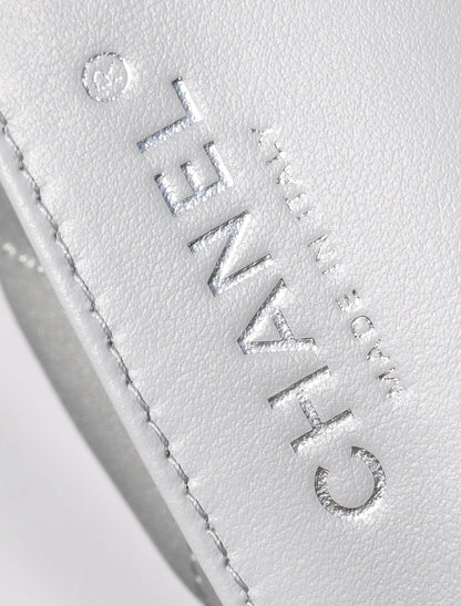 25C Hobo 22 Bag 19cm Silver Metalic Lambskin