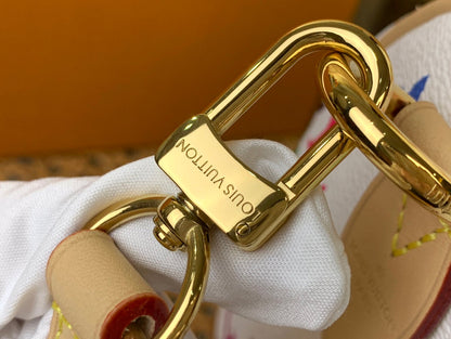 LV x TM Speedy Bandouliere 25cm White Multicolored Monogram Canvas