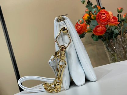 LV x TM Coussin BB 21cm White Multicolor Monogram-embossed Lambskin