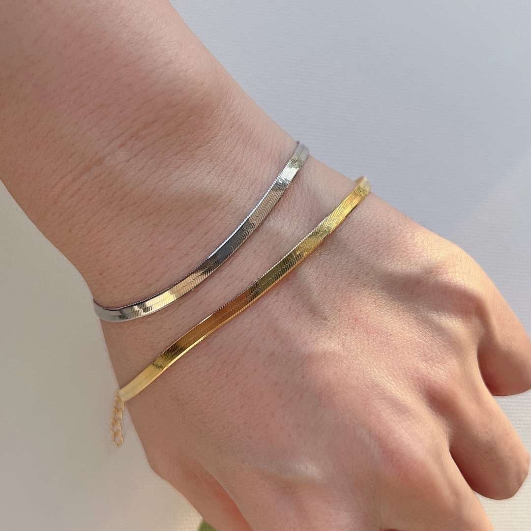 [HOT]Flat Snake Bone Chain Blade Necklace