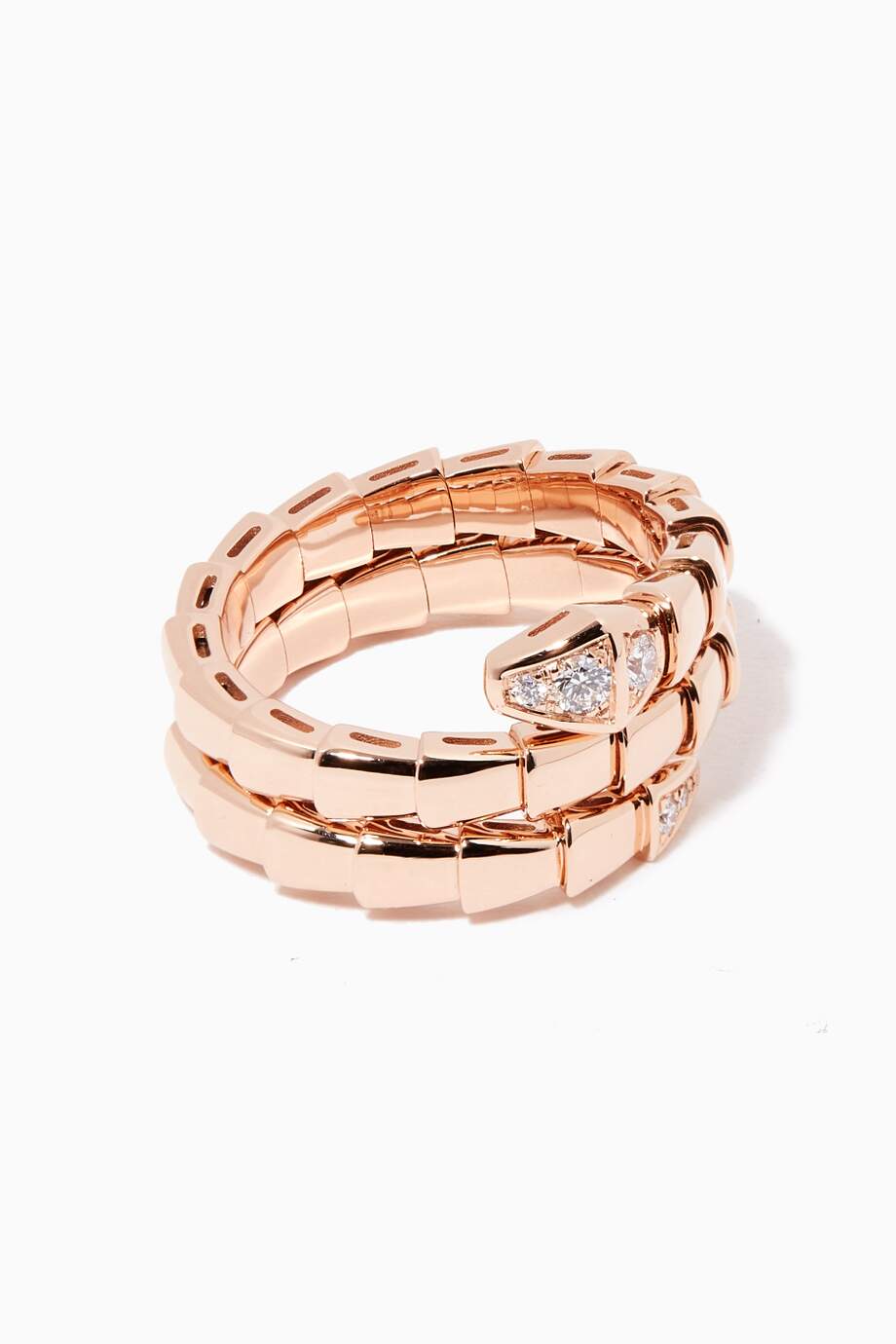 DIANA SERPENTS DOUBLE ROW DIAMOND RING