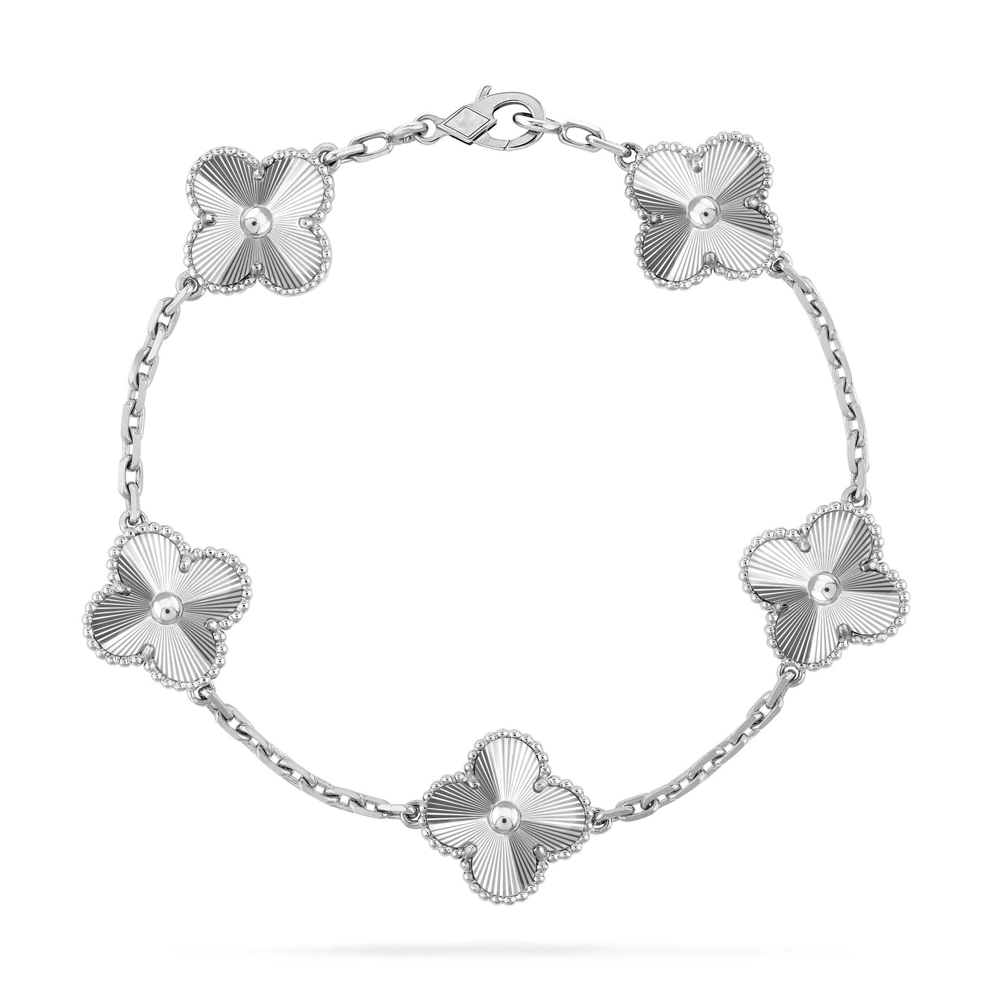 DIANA CLOVER SILVER 5 MOTIFS BRACELET