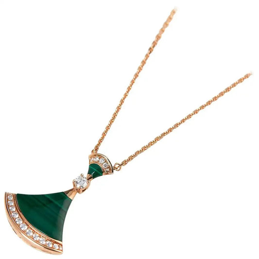 DIANA DREAM NECKLACE MALACHITE DIAMOND