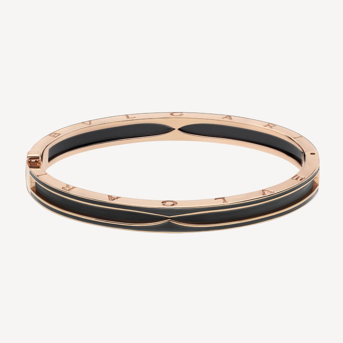 DIANA ZERO 1 PINK GOLD WITH MATTE BLACK CERAMIC BRACELET