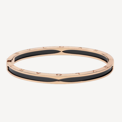 DIANA ZERO 1 PINK GOLD WITH BLACK CERAMIC BRACELET