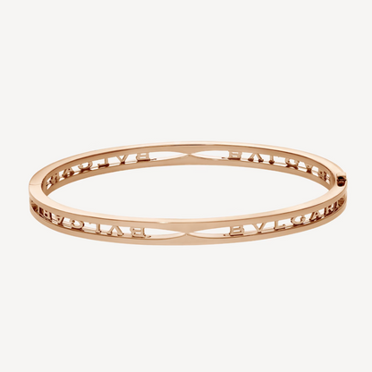 DIANA ZERO 1 SPIRAL LOGO PINK GOLD BRACELET