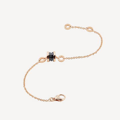 DIANA ZERO 1 SOFT PINK GOLD AND BLACK CERAMIC BRACELET