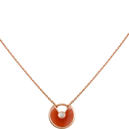 DIANA AMULETTE GOLD CARNELIAN ONYX NECKLACE