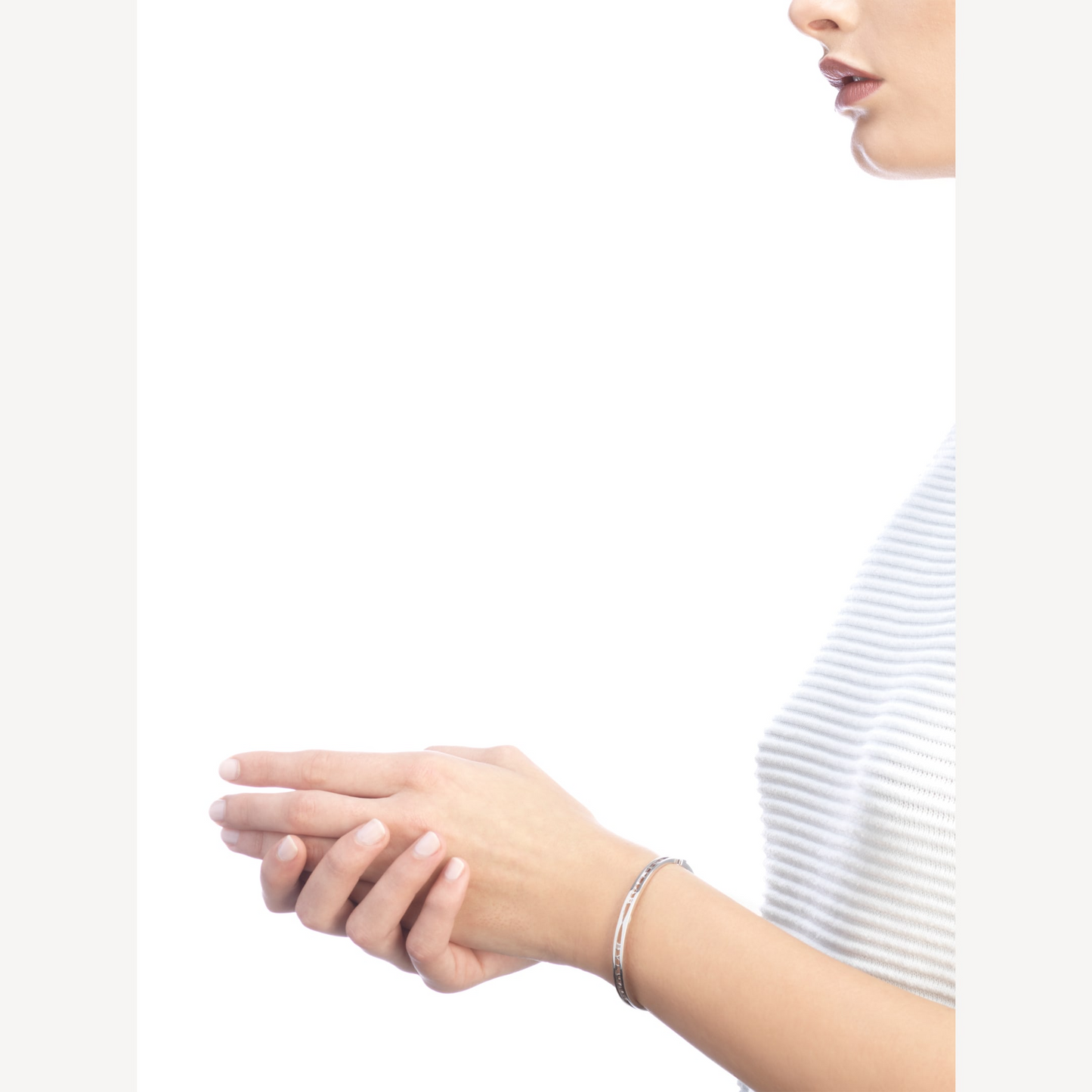 DIANA ZERO 1 SPIRAL LOGO SILVER BRACELET