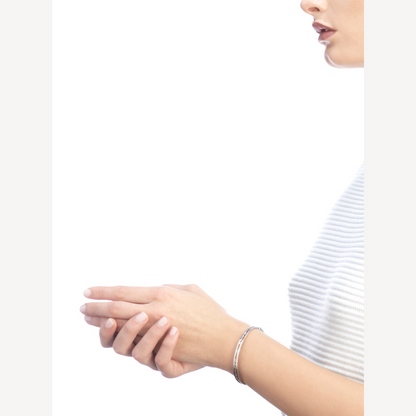 DIANA ZERO 1 SPIRAL LOGO SILVER BRACELET