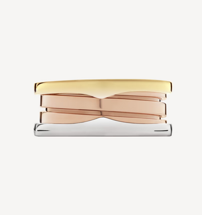 DIANA ZERO 1 THREE-BAND ROSE WHITE AND YELLOW RING