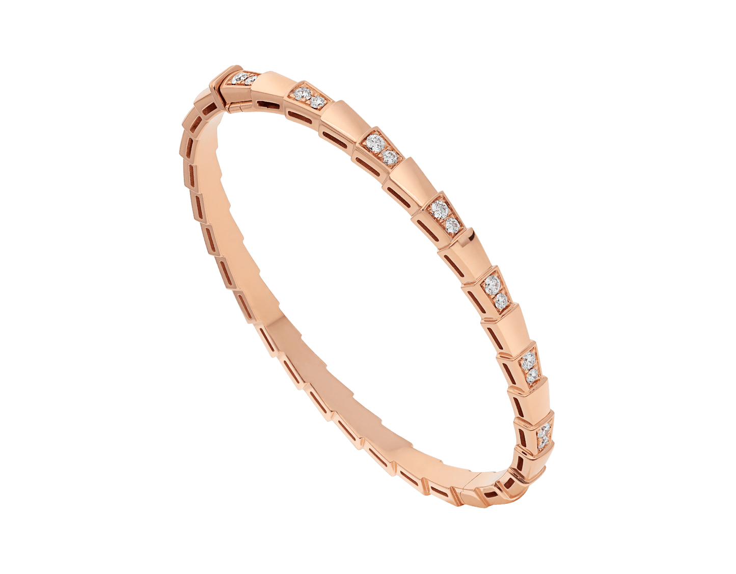 DIANA SERPENTI SMALL BRACELET PINK GOLD DIAMOND