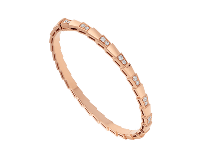 DIANA SERPENTI SMALL BRACELET PINK GOLD DIAMOND