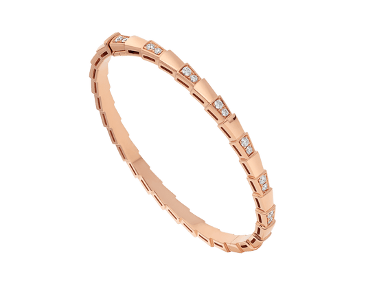 DIANA SERPENTI SMALL BRACELET PINK GOLD DIAMOND