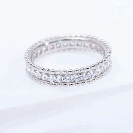 DIANA PERLEE DIAMOND SILVER RING