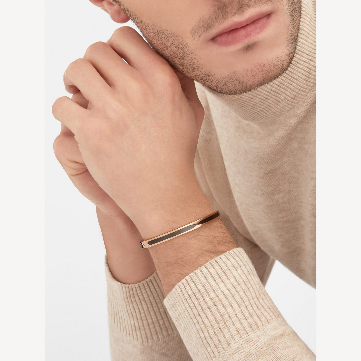 DIANA ZERO 1 PINK GOLD WITH BLACK CERAMIC BRACELET