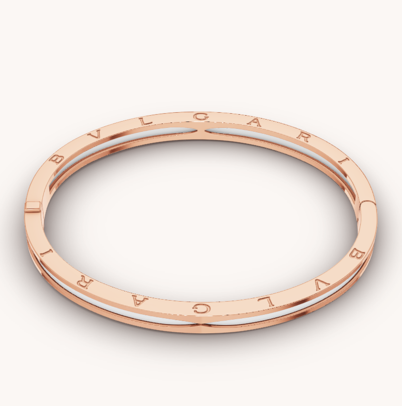 DIANA ZERO 1 PINK GOLD WITH WHITE CERAMIC BRACELET