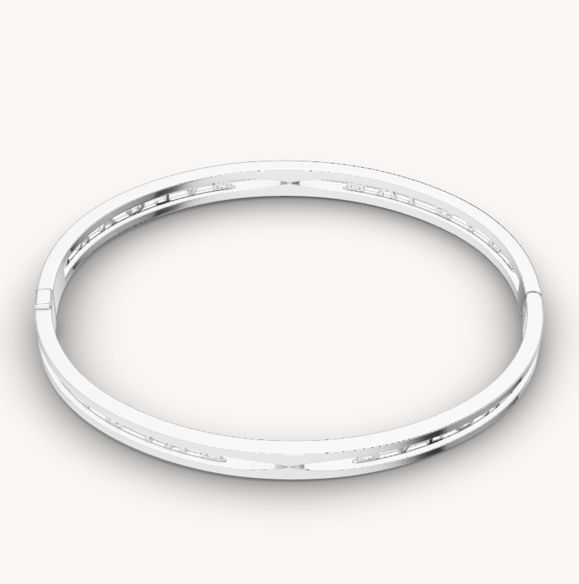 DIANA ZERO 1 SPIRAL LOGO SILVER BRACELET