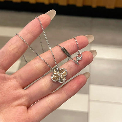 DIANA  2024 SPECIAL EDITION CLOVER 15MM DIAMOND LASER NECKLACE CHRISTMAS