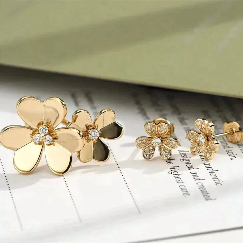 DIANA CLOVER COMOS GOLD DIAMOND RING