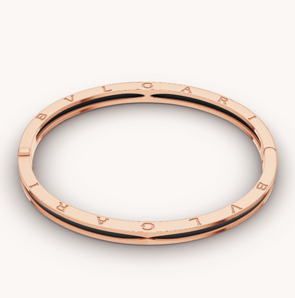 DIANA ZERO 1 PINK GOLD WITH BLACK CERAMIC BRACELET
