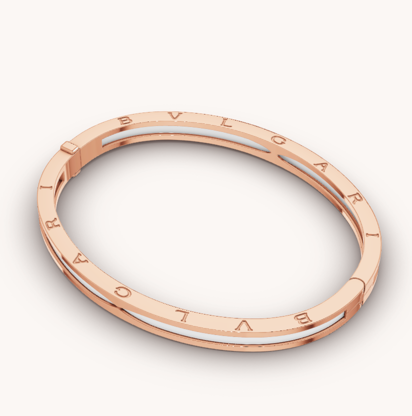 DIANA ZERO 1 PINK GOLD WITH WHITE CERAMIC BRACELET