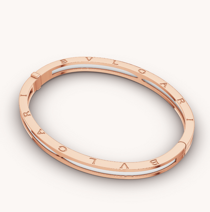 DIANA ZERO 1 PINK GOLD WITH WHITE CERAMIC BRACELET